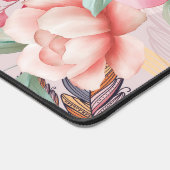 水パーソナライズされた彩花模様 デスクマット (コーナー)