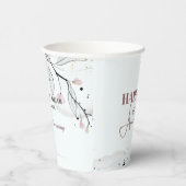 水パーソナライズされた彩花結婚記念日 紙コップ (右)