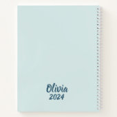 水パーソナライズされた感動的色バタフライ ノートブック (裏面)