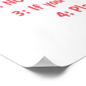 水パーソナライズされた戦争ルール誕生日パーティーのサイン ポスター (角)