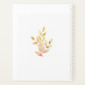 水パーソナライズされた素朴色 プランナー手帳 (裏面)