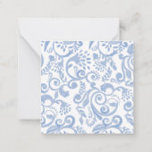 水パーソナライズされた色あじさいギフトエンクロージャー ノートカード (裏面)