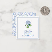 水パーソナライズされた色あじさいギフトエンクロージャー ノートカード (正面/裏面インサイチュ)