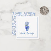 水パーソナライズされた色あじさい ノートカード (正面/裏面インサイチュ)