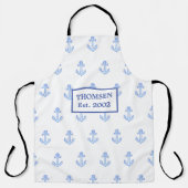 水パーソナライズされた色いかり エプロン (正面)