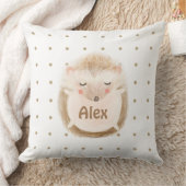 水パーソナライズされた色かわいいヘッジホッグ子供部屋キッズ クッション (ブランケット)