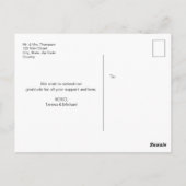 水パーソナライズされた色さくらんぼ花ありがとう ポストカード (裏面)