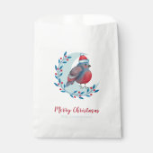 水パーソナライズされた色のクリスマスの鳥の月 フェイバーバッグ (正面)