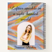 水パーソナライズされた色の写真名残り女の子 ノートブック (裏面)