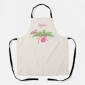 水パーソナライズされた色の冬フローラブーケ エプロン (正面)