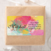 水パーソナライズされた色の出荷住所 シール (インサイチュ)