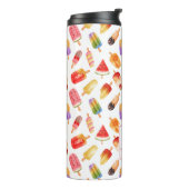 水パーソナライズされた色の夏のポッピーチャパターン タンブラー (回転左)