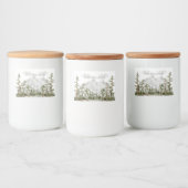 水パーソナライズされた色の山と森 フードラベル (ボトル)