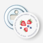 水パーソナライズされた色の果実7月パーティー4日 栓抜き (正面)