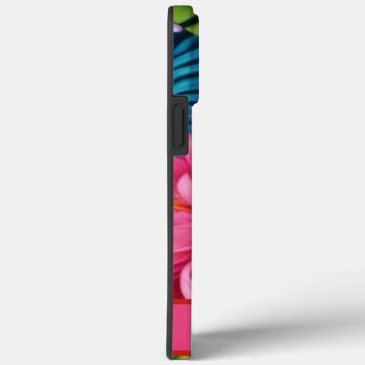 水パーソナライズされた色の熱帯の花の夏 Case-Mate iPhoneケース (裏面 / 右)