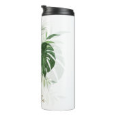 水パーソナライズされた色の熱帯葉 タンブラー (回転右)