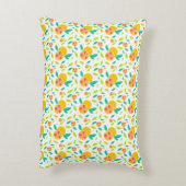 水パーソナライズされた色の甘いオレンジ アクセントクッション (裏面(縦))