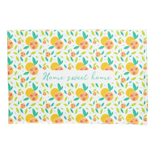 水パーソナライズされた色の甘いオレンジ 枕カバー (正面)