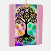 水パーソナライズされた色の生命の木感動的 セラミックオーナメント (右)