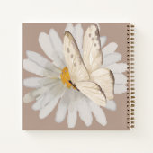 水パーソナライズされた色の蝶と花 ノートブック (裏面)