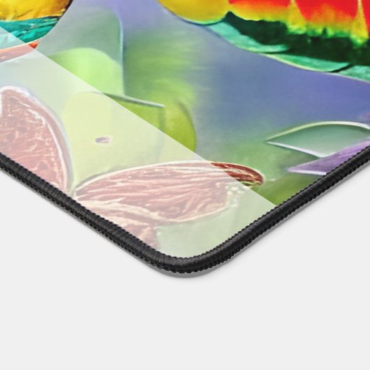 水パーソナライズされた色の蝶 デスクマット (コーナー)