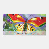 水パーソナライズされた色の蝶 デスクマット (正面)