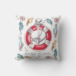 水パーソナライズされた色の要航海の素 クッション