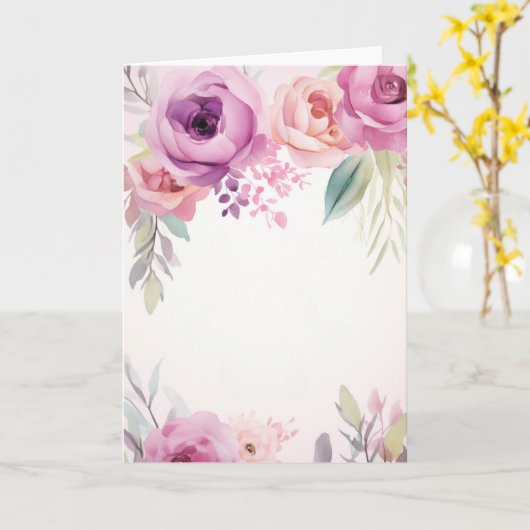 水パーソナライズされた色の願い カード (黄色い花)