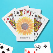 水パーソナライズされた色ひまわり トランプ