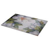 水パーソナライズされた色アイボリーマグノリア開花 カッティングボード (角)