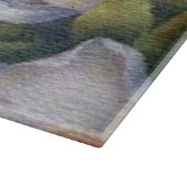 水パーソナライズされた色アイボリーマグノリア開花 カッティングボード (角)