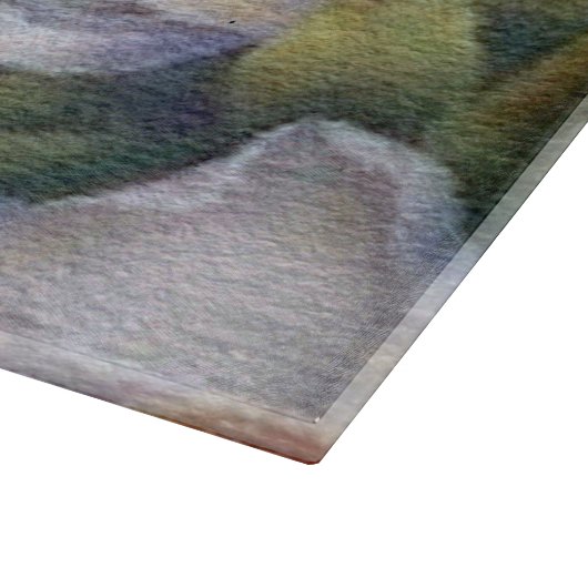 水パーソナライズされた色アイボリーマグノリア開花 カッティングボード (角)