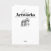 水パーソナライズされた色アニメガールキツネ誕生日 カード (裏面)