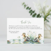 水パーソナライズされた色アヒルありがとう サンキューカード (スタンド正面)