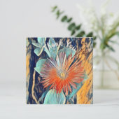 水パーソナライズされた色アートテーブルローズありがとう カード (スタンド正面)