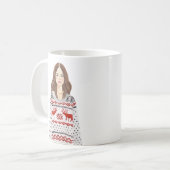 水パーソナライズされた色イメージクリスマスマグ コーヒーマグカップ (正面左)