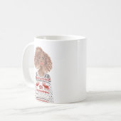 水パーソナライズされた色イメージクリスマスマグ コーヒーマグカップ (正面左)