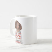 水パーソナライズされた色イメージクリスマスマグ コーヒーマグカップ (正面左)