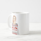 水パーソナライズされた色イメージクリスマスマグ コーヒーマグカップ (正面左)