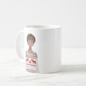 水パーソナライズされた色イメージクリスマスマグ コーヒーマグカップ (正面左)