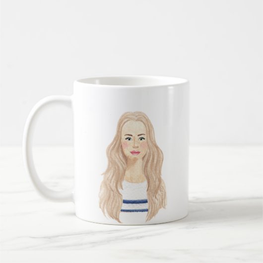 水パーソナライズされた色イメージマグ コーヒーマグカップ (左)