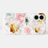 水パーソナライズされた色エアリーフローラアートモノグラム Case-Mate iPhoneケース (裏面 (横))