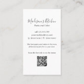 水パーソナライズされた色キッチンベーキング器具 名刺 (裏面)