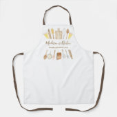 水パーソナライズされた色キッチン料理器具 エプロン (正面)