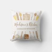 水パーソナライズされた色キッチン料理器具 クッション (正面)