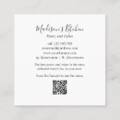 水パーソナライズされた色キッチン料理器具 スクエア名刺 (裏面)