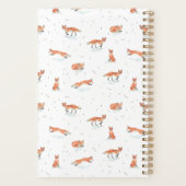 水パーソナライズされた色キツネ プランナー手帳 (裏面)