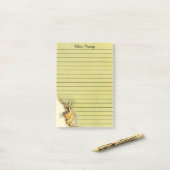 水パーソナライズされた色キャットプロフィールウィスカー並び ポストイット (デスク上)