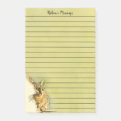 水パーソナライズされた色キャットプロフィールウィスカー並び ポストイット (正面)