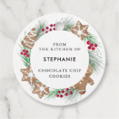 水パーソナライズされた色クッキーベーキング フェイバータグ (正面)